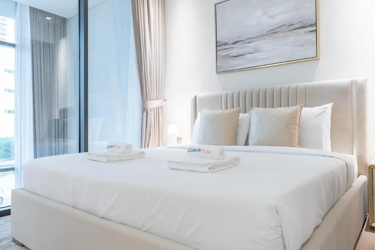 Apartmán Elegant 1Bhk By Czechin Luxe Stay With Pool And Gym Dubaj