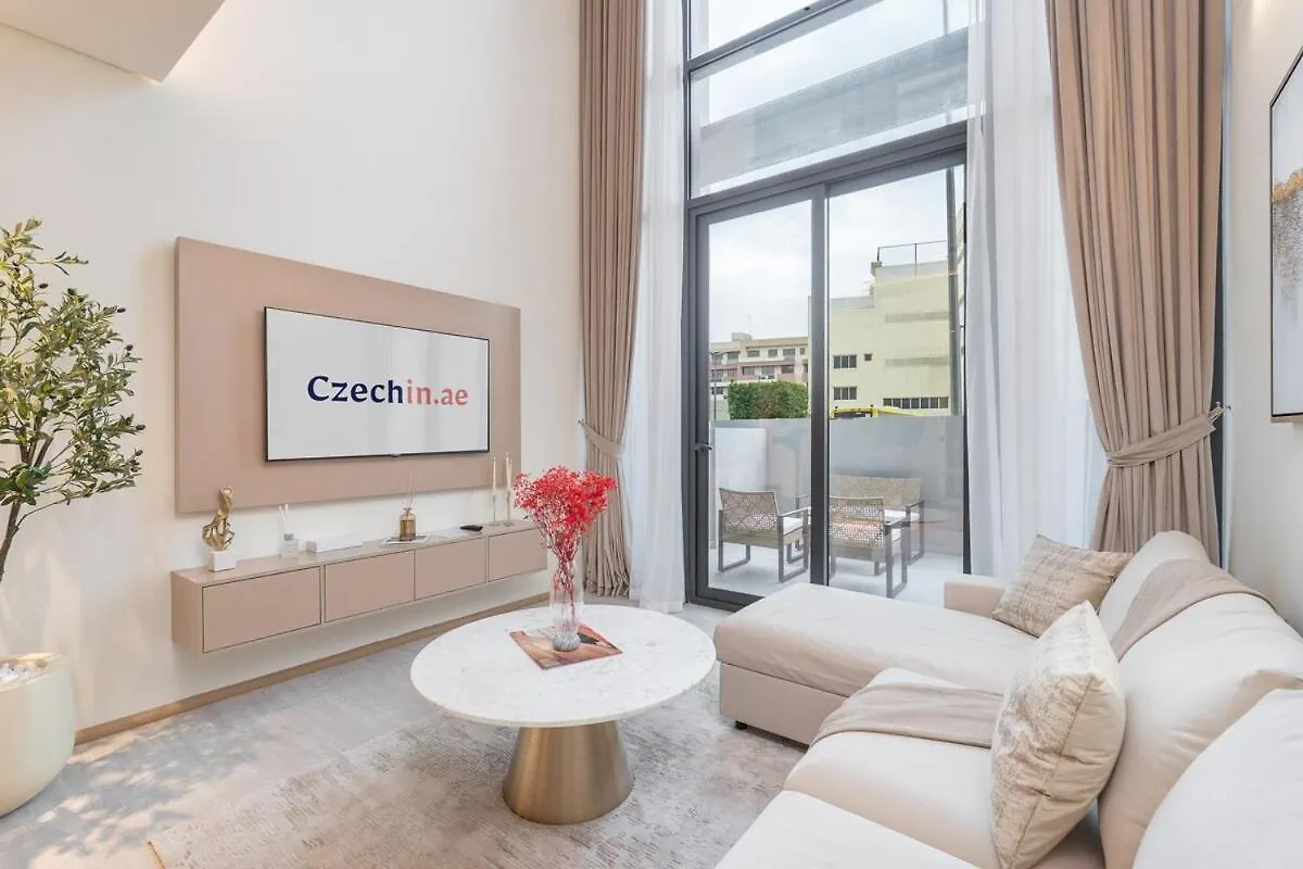 Elegant 1Bhk By Czechin Luxe Stay With Pool And Gym Dubai Apartment